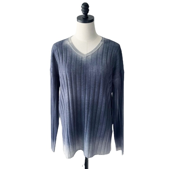 Ploumanac’h Chroma Ribbed Wool V Neck Sweater - Picture 1 of 11